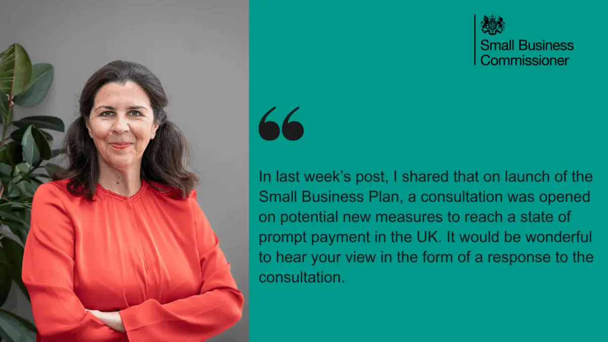 SBC Weekly Update graphic: Getting to prompt payment: your view