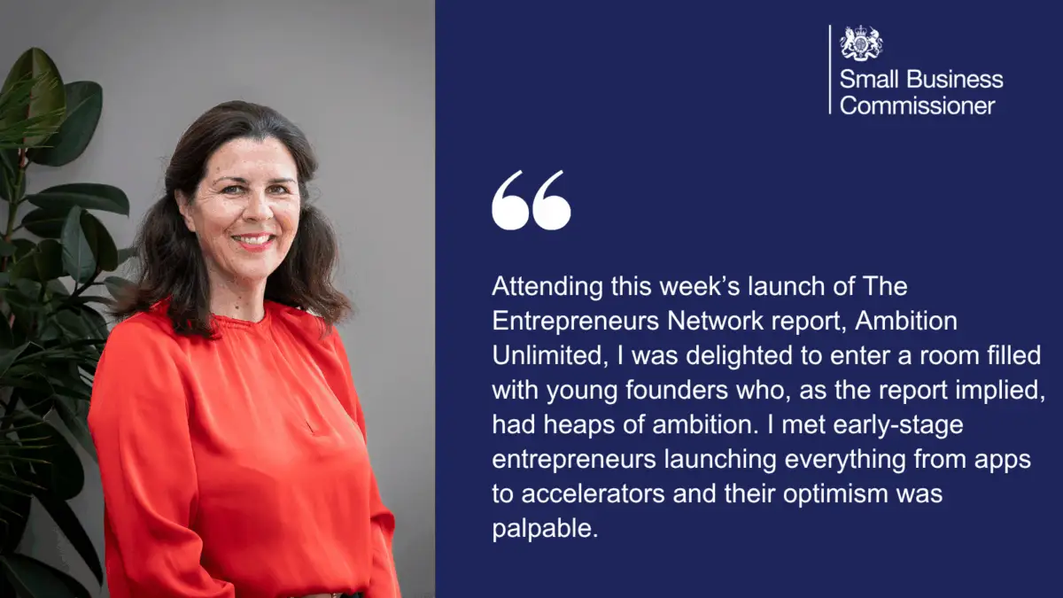 Graphic reads: Attending this week’s launch of The Entrepreneurs Network report, Ambition Unlimited, I was delighted to enter a room filled with young founders who, as the report implied, had heaps of ambition. I met early-stage entrepreneurs launching everything from apps to accelerators and their optimism was palpable.